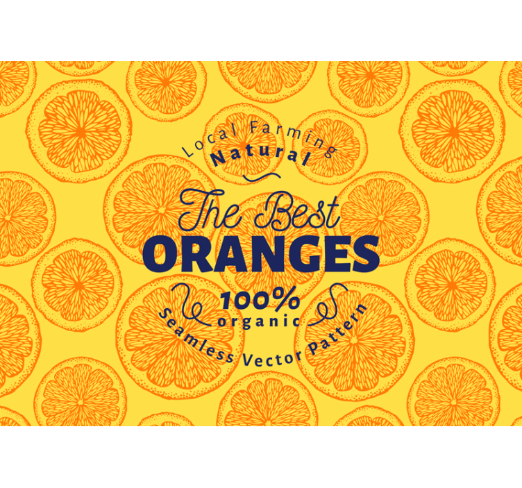 Wall mural kitchen the finest oranges organic farming - TenStickers