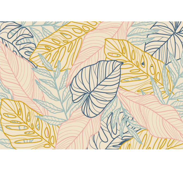 Wall mural nature exotic leaf patterns - TenStickers