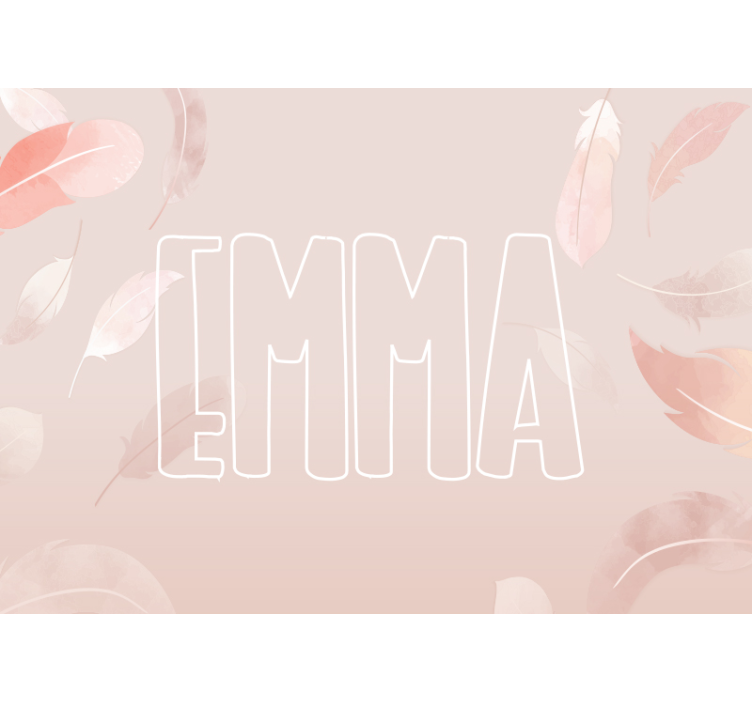 Nursery wall mural personalized name design - TenStickers