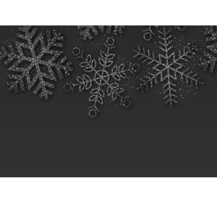 Black snowflakes Christmas wall mural - TenStickers
