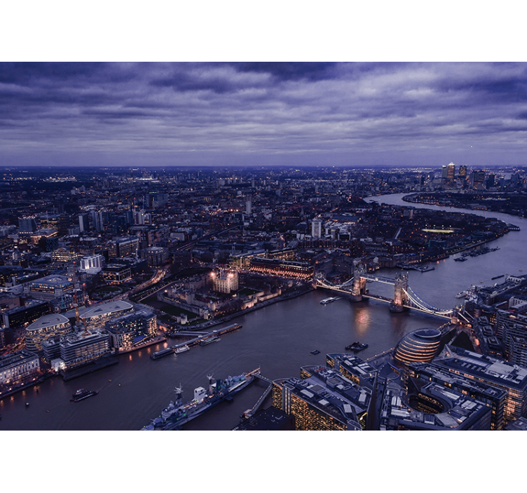 London views at evening wall mural London - TenStickers