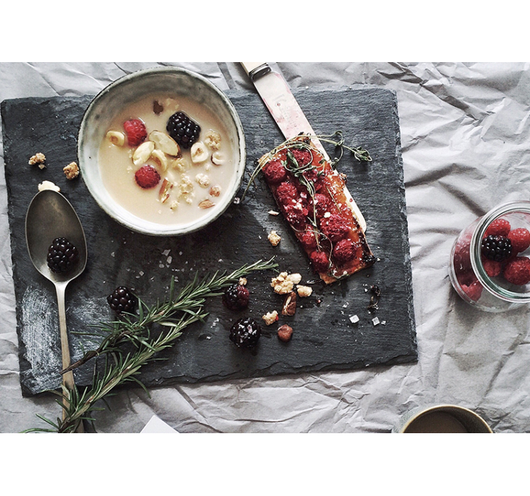 Fresh berry delight flower wall mural - TenStickers