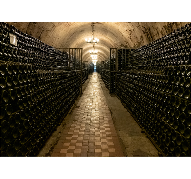 City wall mural wine cellar aisle mural - TenStickers