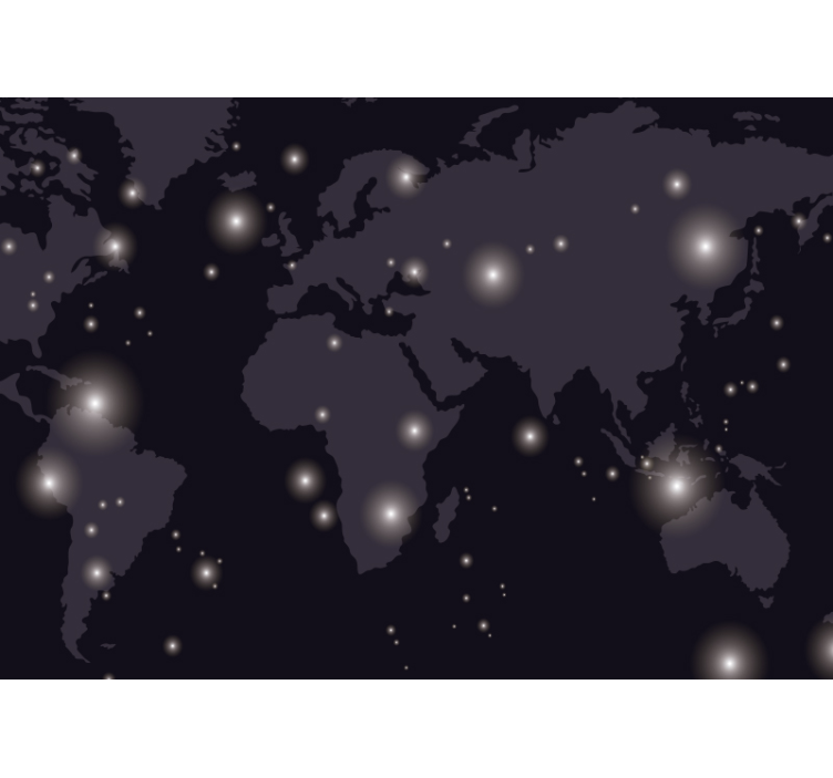 Celestial World Map world map wallpaper - TenStickers