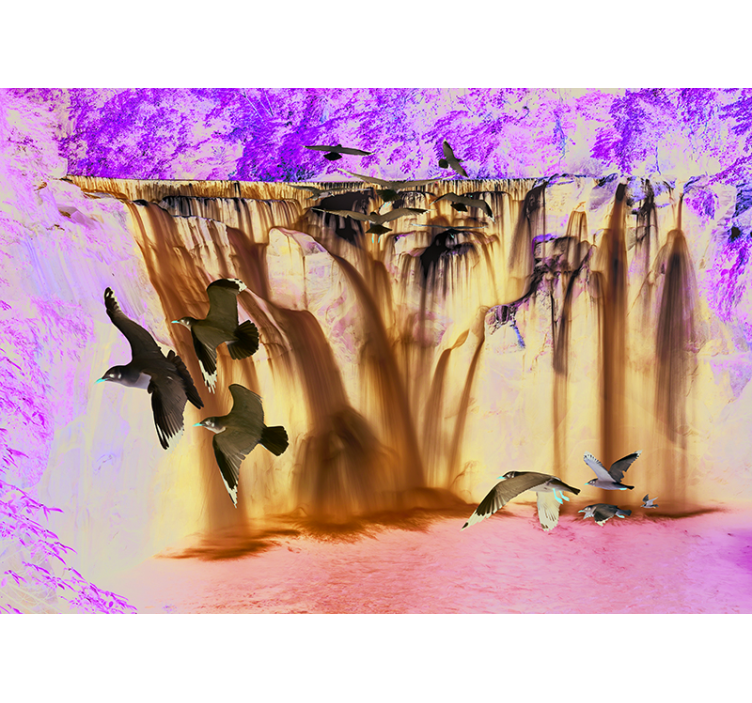 Wall mural waterfall majestic waterfall flight - TenStickers