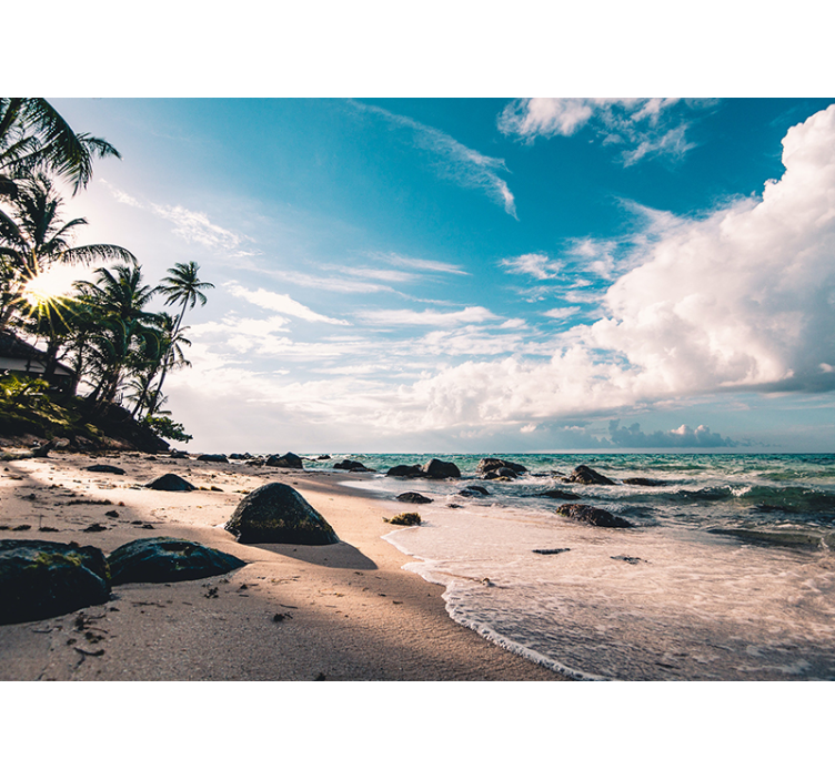 Wall mural tropical beach shore at the sea - TenStickers