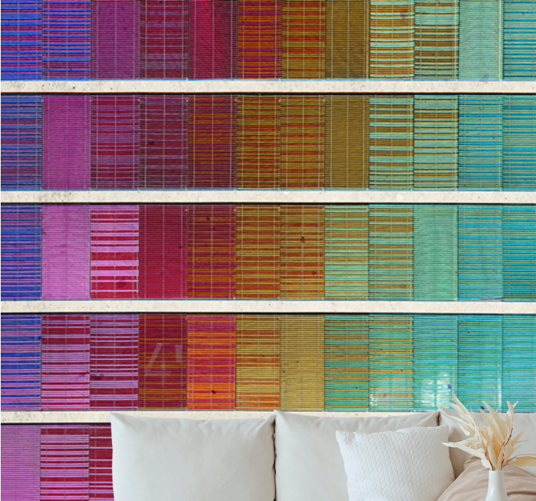 Abstract wall mural color spectrum design - TenStickers