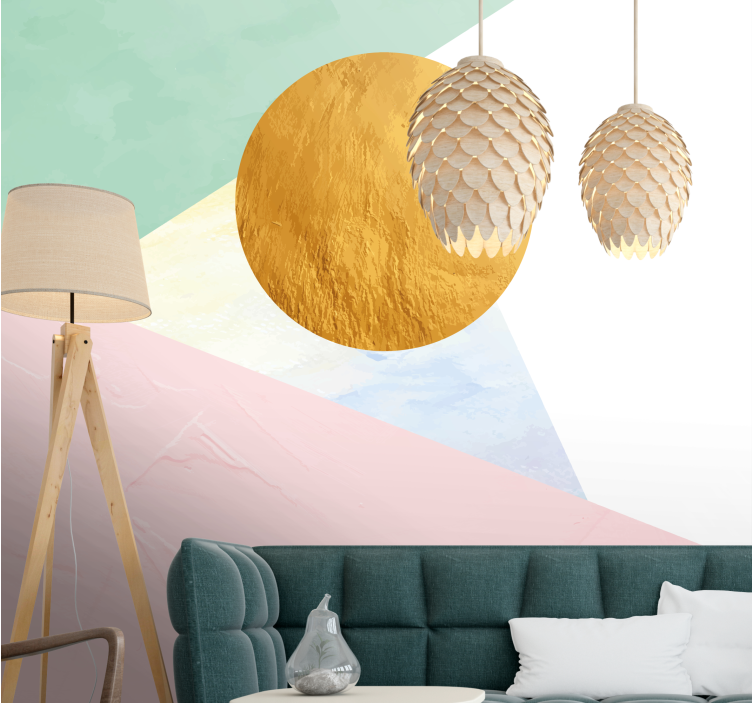 Abstract wall mural elegant geometric designs - TenStickers