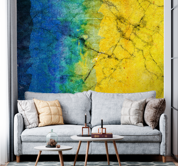 Abstract wall mural in lively color blends - TenStickers