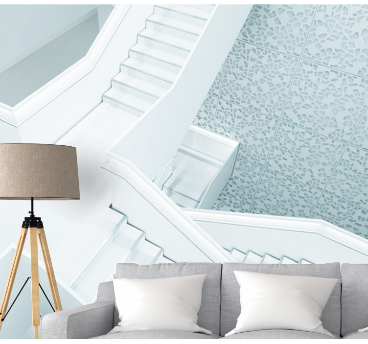 Abstract wall mural modern architectural steps - TenStickers