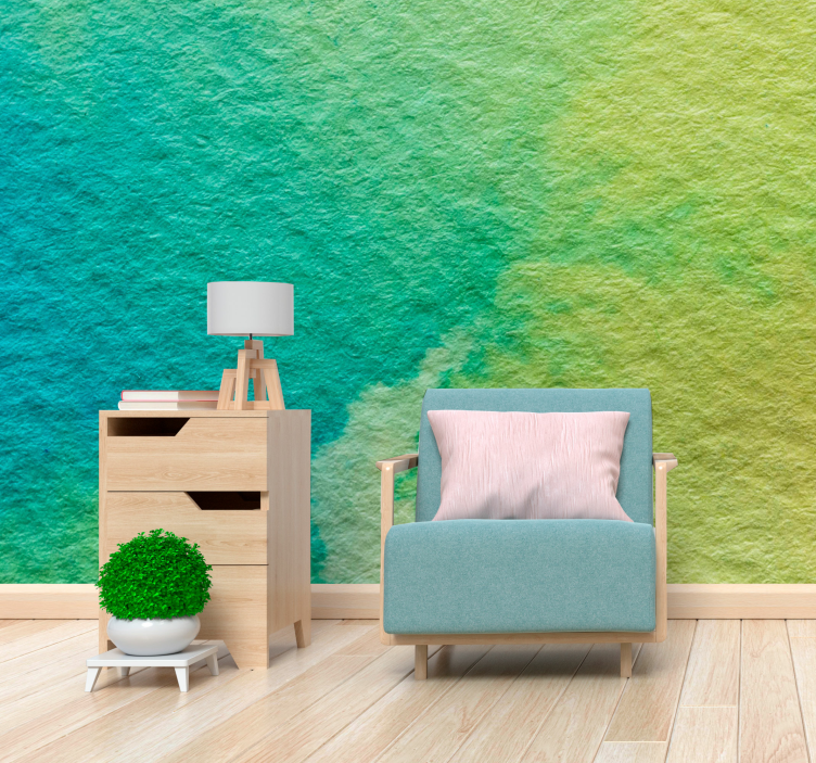 Abstract watercolor light green  Wall Murals - TenStickers