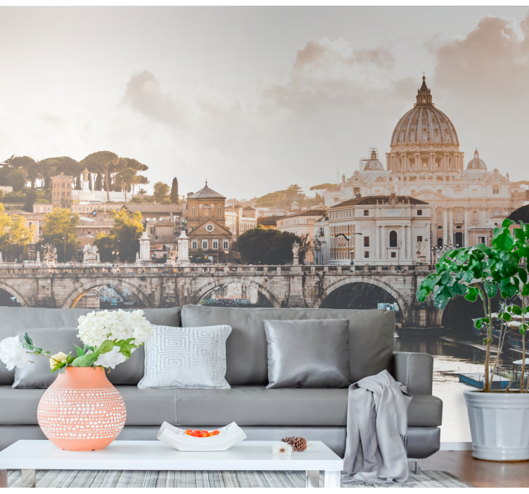 Angel's bridge St. Peter's Basilica wall mural - TenStickers