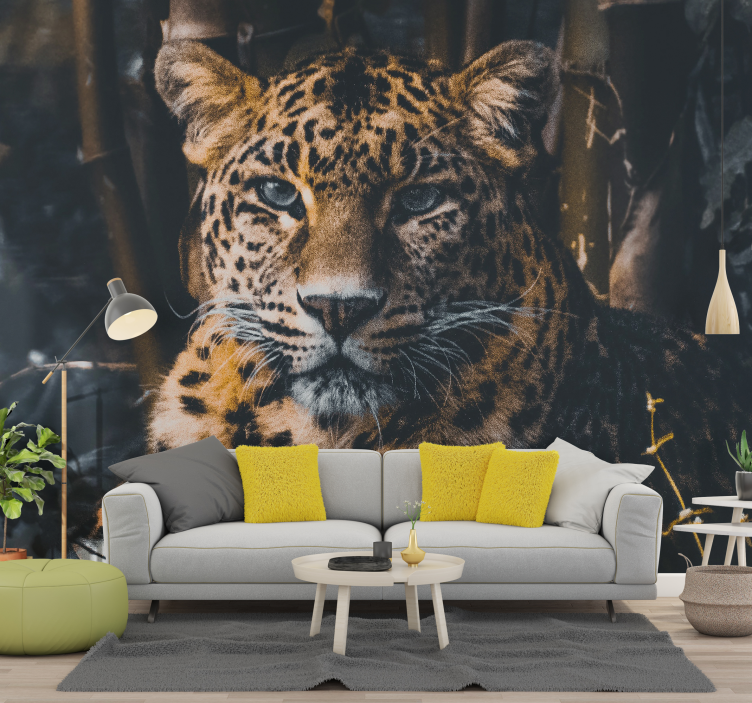 Animals wall mural majestic leopard portrait - TenStickers