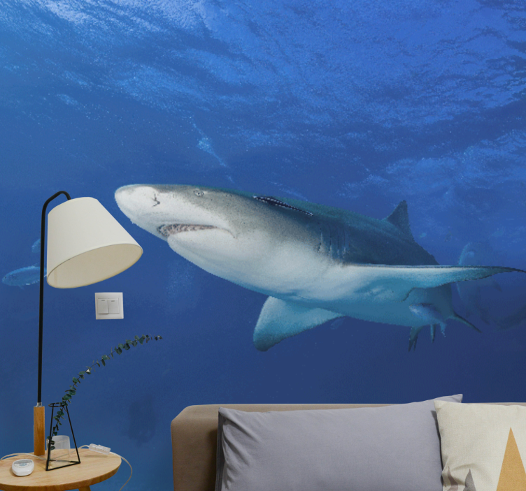 Animals wall mural majestic shark adventure - TenStickers