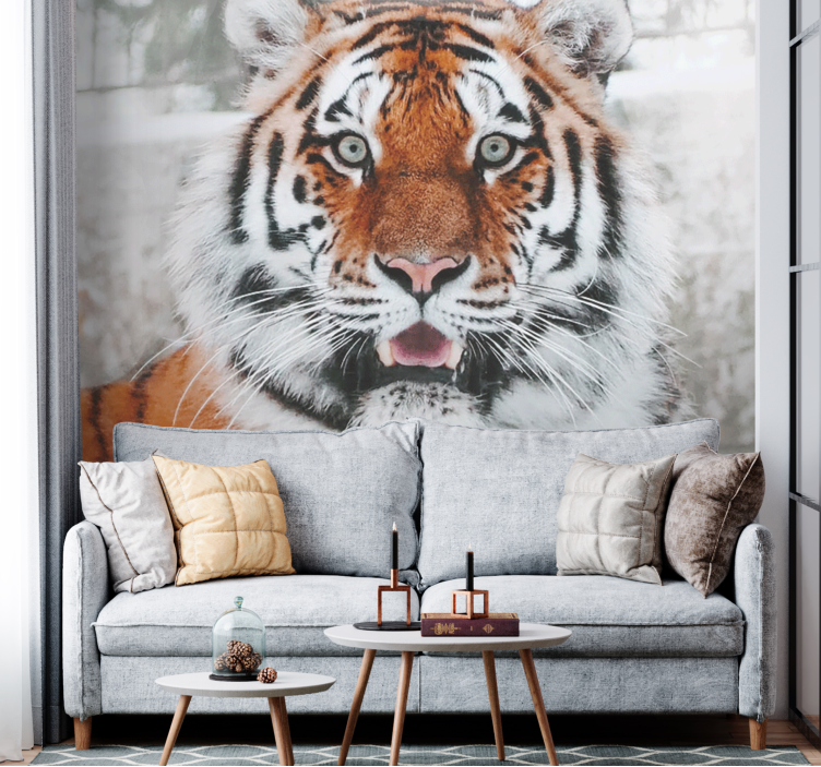 Animals wall mural regal tiger design - TenStickers