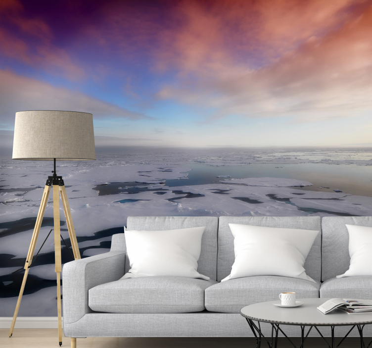 Arctic Ocean Vista landscape wall mural - TenStickers