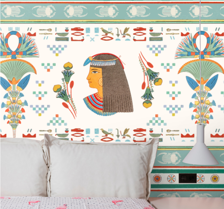 Art wall mural egyptian woman profile - TenStickers