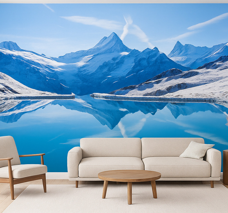 Bachalpsee Reflections wall mural mountain - TenStickers