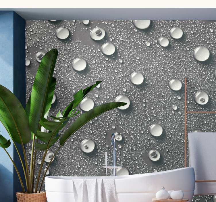 Background with water bub Bathroom Murals - TenStickers