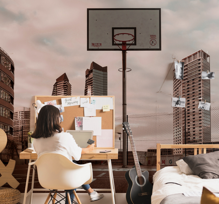 Basketball court Teenage wall murals - TenStickers
