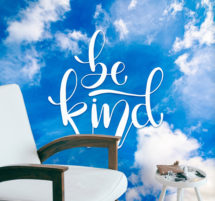 Be kind clouds Sky Wall Mural - TenStickers