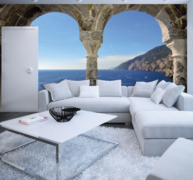 Beach Arches 3D Wall Mural - TenStickers