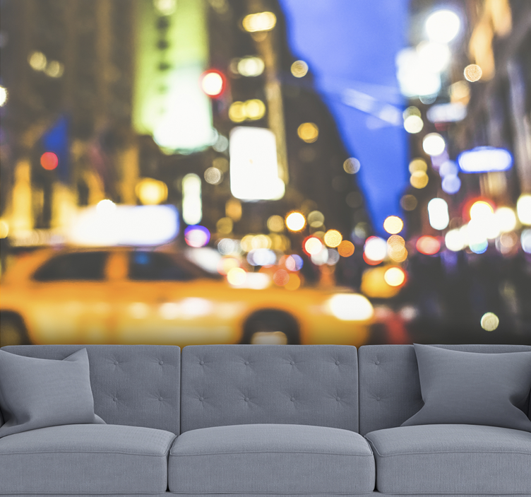 Blur night in New York wall mural - TenStickers