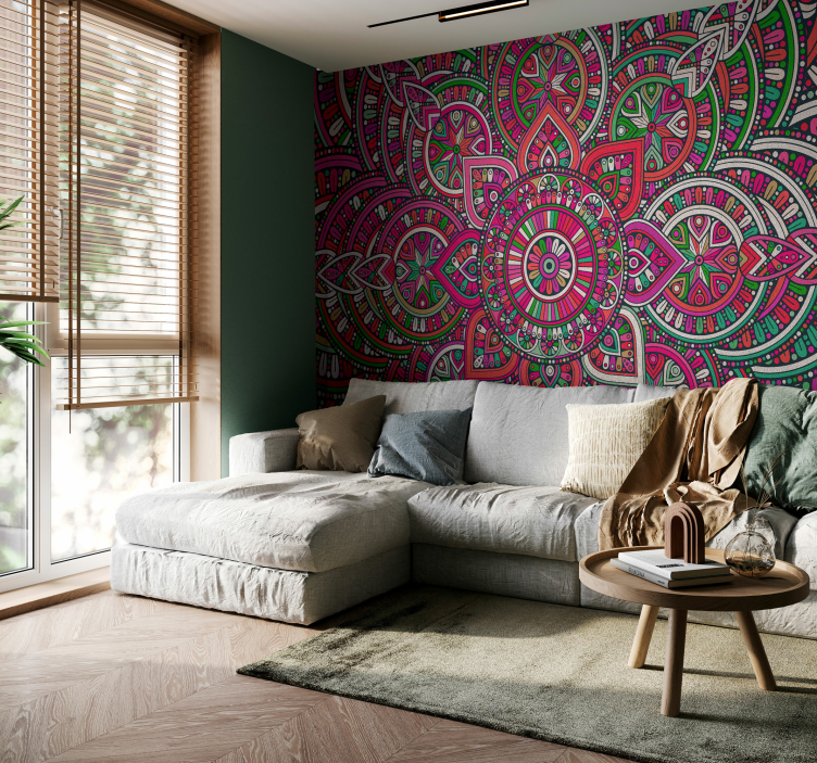 Boho mandala art wall murals - TenStickers