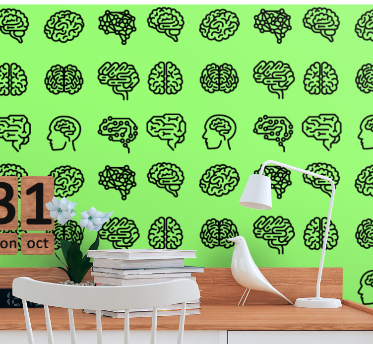 Brain Pattern Design art wall mural - TenStickers