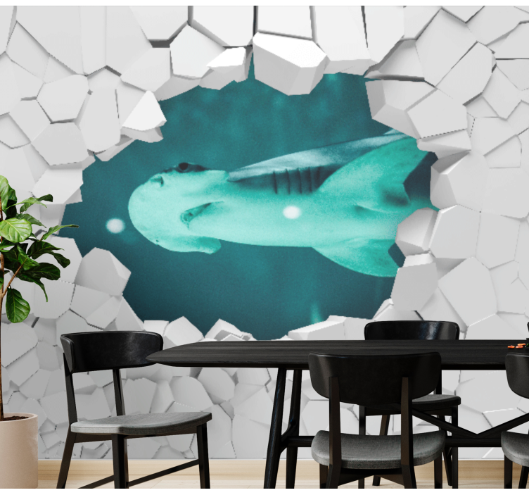 Broken wall 3d bricks custom wall mural - TenStickers