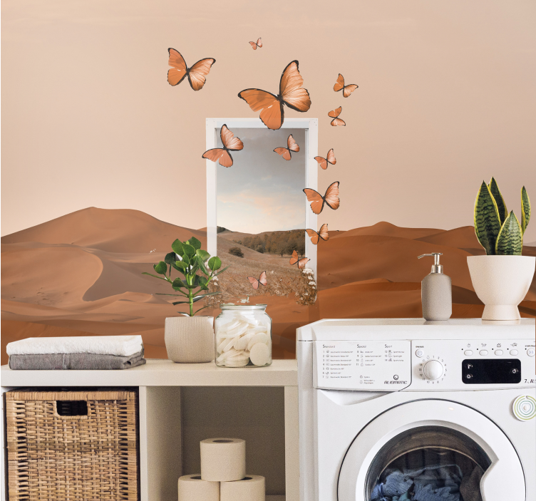 Flying Butterflies wall mural nature - TenStickers