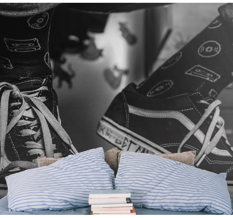Cassette Tape Socks music wall mural - TenStickers