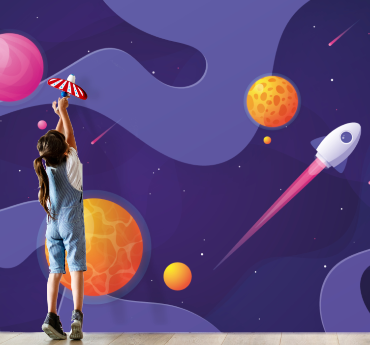 Child's Cosmic Adventure space wall mural - TenStickers