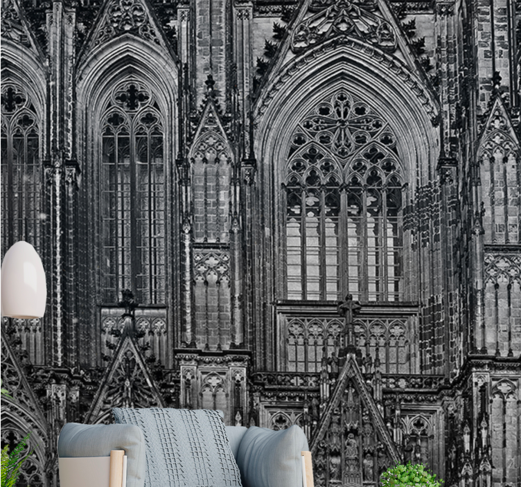 City wall mural gothic architectural features - TenStickers