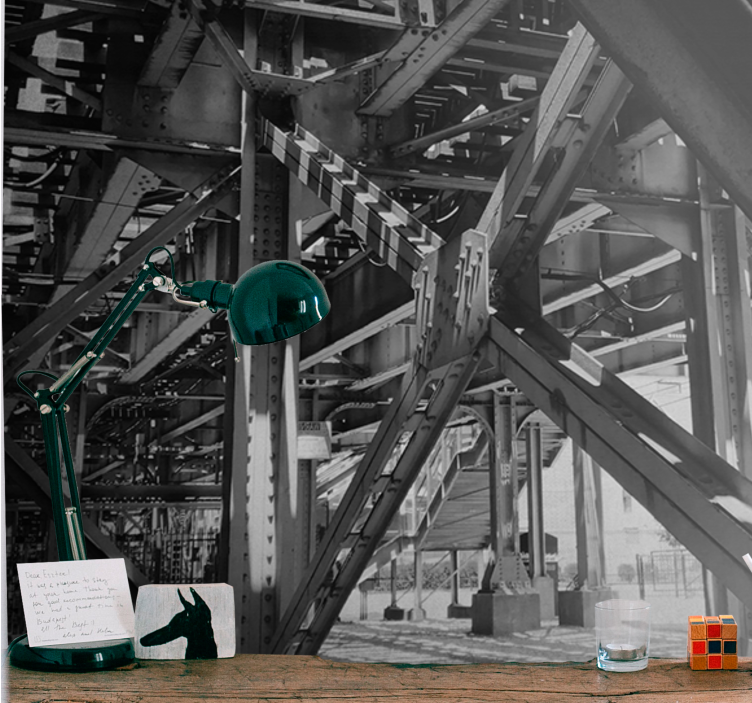 City wall mural urban architectural design - TenStickers