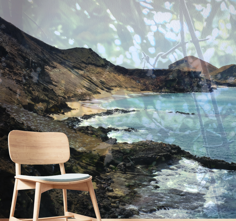 Coastal Stone Formation landscape wall mural - TenStickers