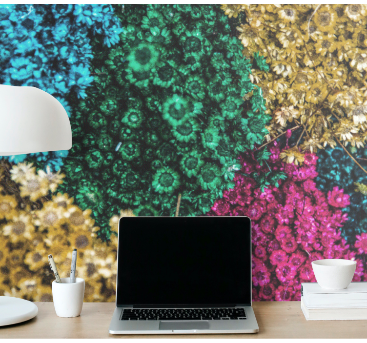 Colorful floral patterns flower wall mural - TenStickers