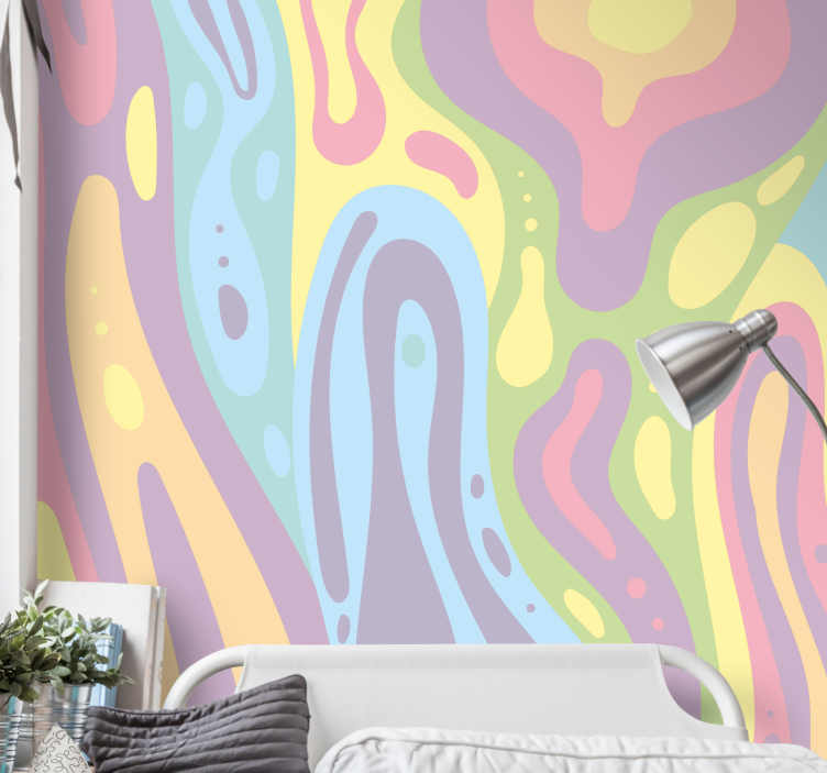 Colourful lava lamp effect Abstract Wall Murals - TenStickers