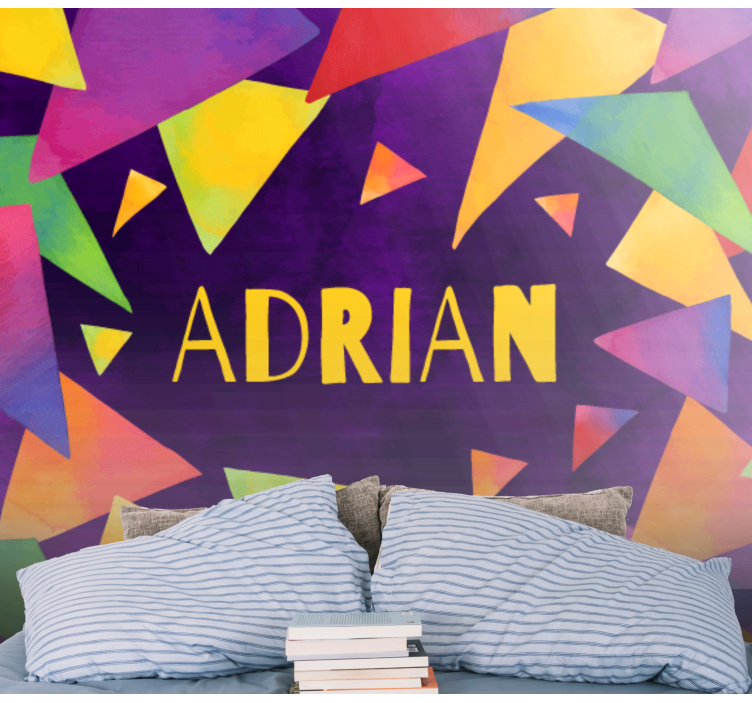 Custom geometric shapes childrens wall mural - TenStickers