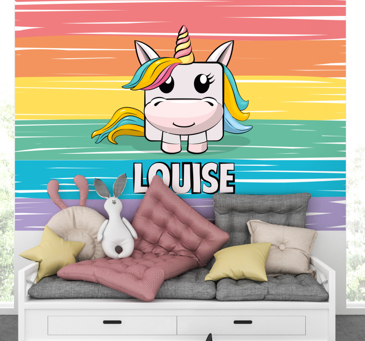 Cute Unicorn Design animals wall mural - TenStickers
