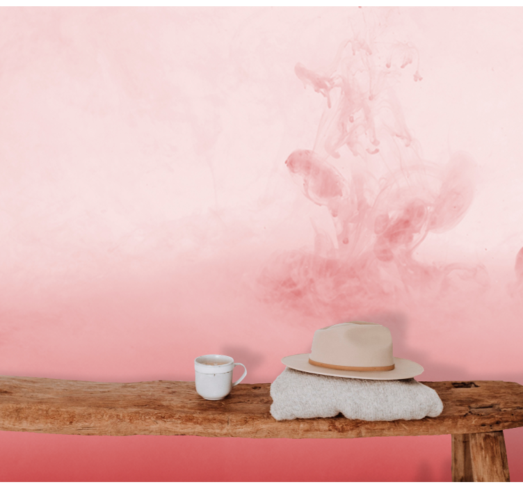 Dense rose cloud abstract wall mural - TenStickers