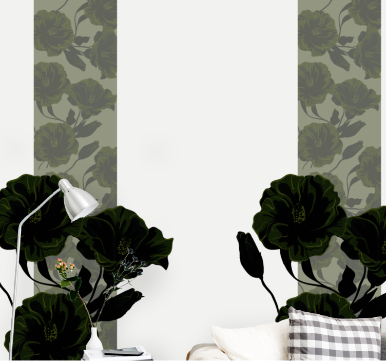 Elegant  dark flowers Marriage Wall Murals - TenStickers