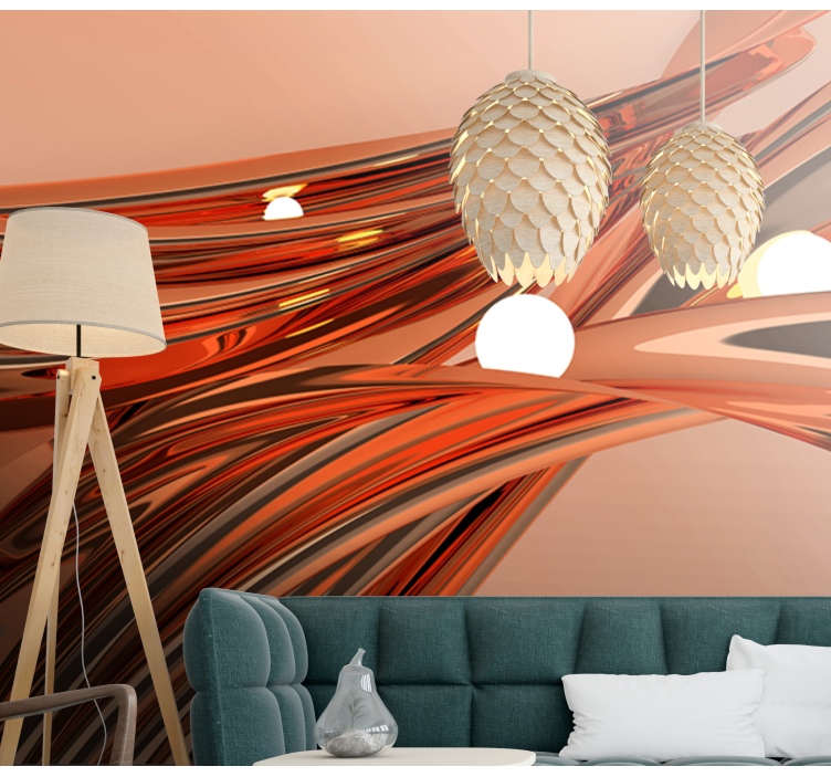 Elegant pattern of bowls 3D Wall Mural - TenStickers