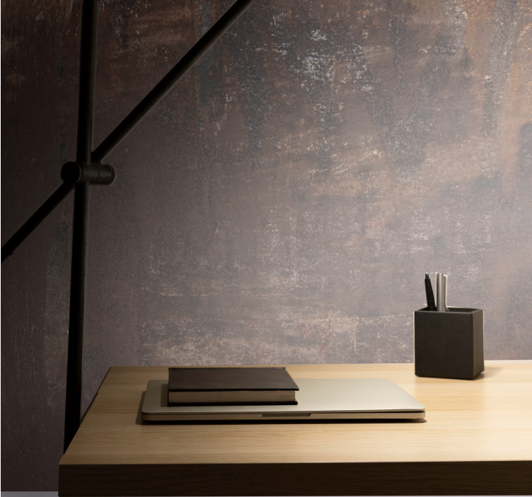 Fine scratches brown Marble Wallpaper - TenStickers