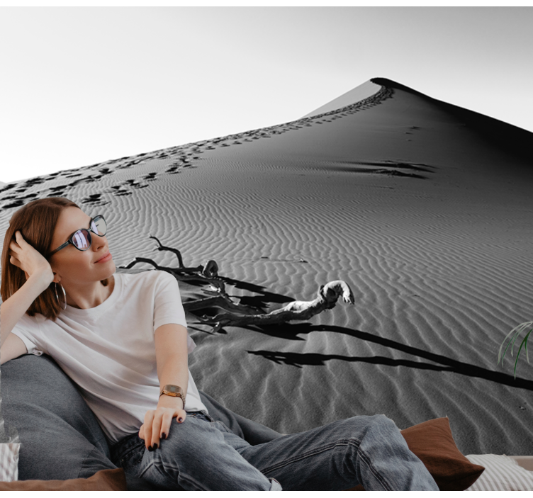 Footprints in Sand desert wall mural - TenStickers