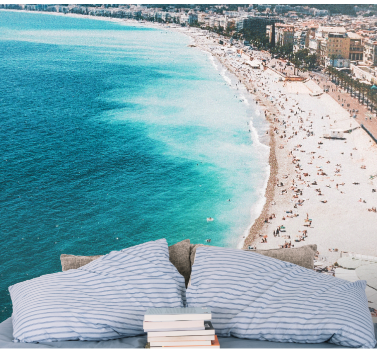 French Beach Paradise city wall mural - TenStickers