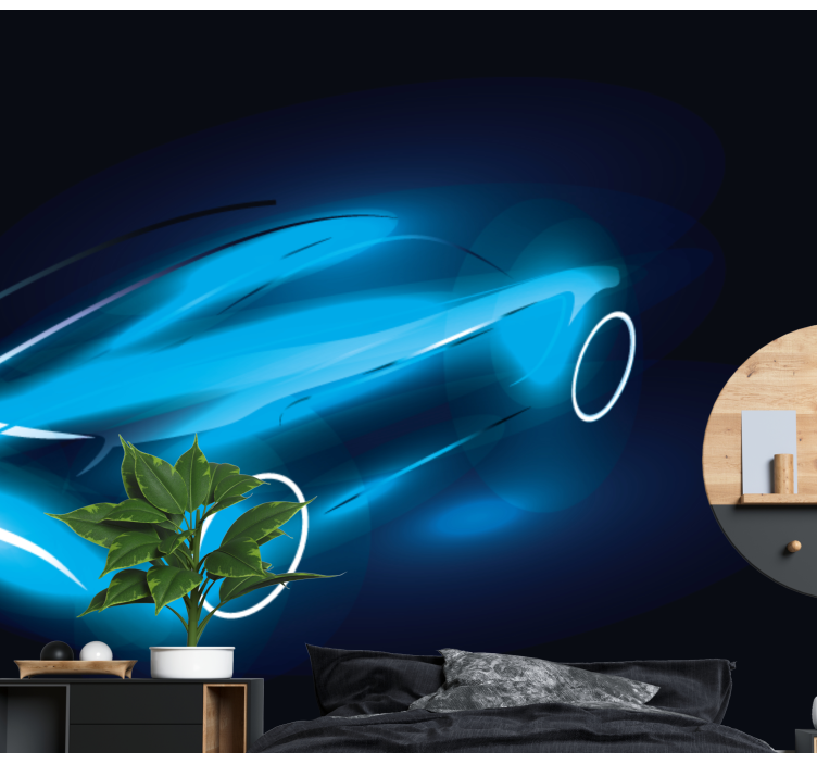 Futuristic Car Design wall mural vehicle - TenStickers