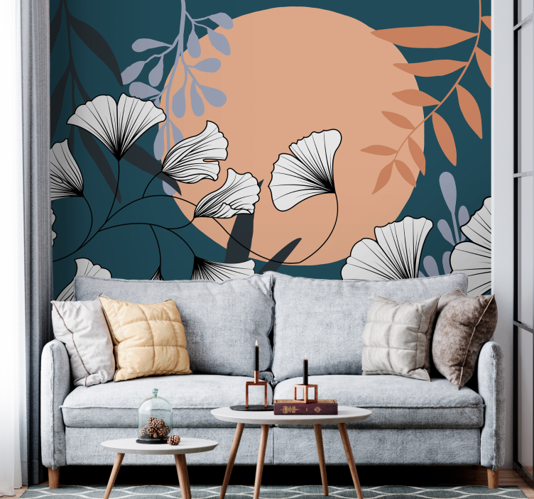 "Glamour style" ginko colorful Wall Murals - TenStickers