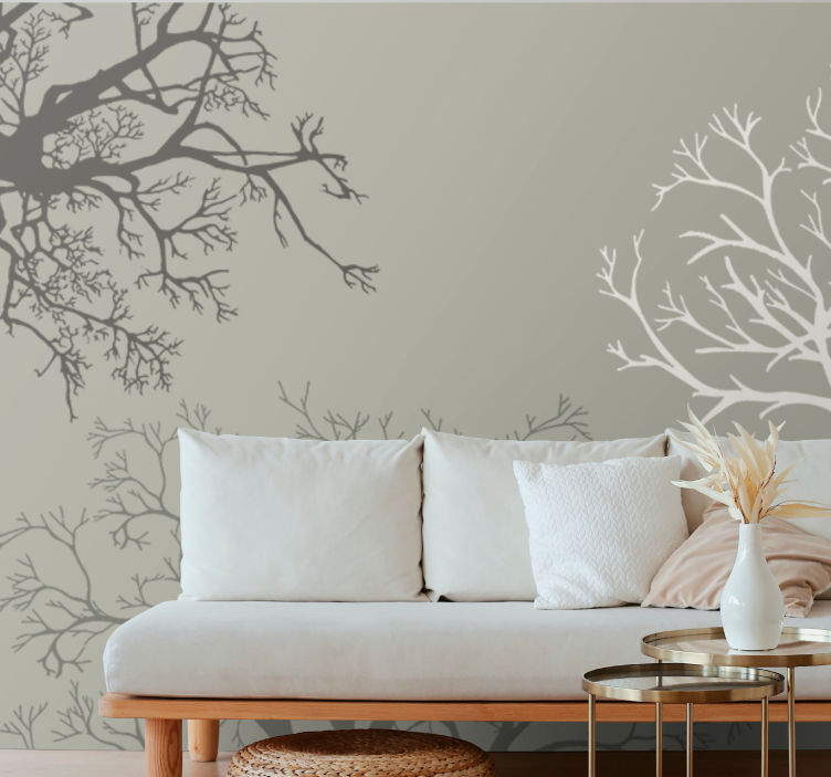Graceful Branches Arrangement wall mural trees - TenStickers