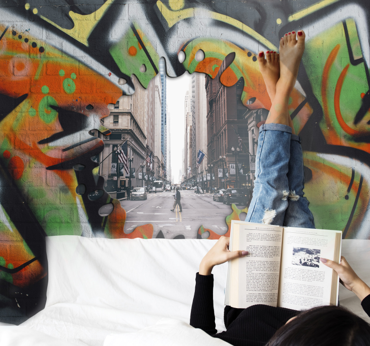 Graffiti wall mural urban street aesthetic - TenStickers